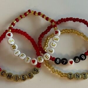 Taylor Swift & Travis Kelce Friendship Bracelets Tayvis Chiefs